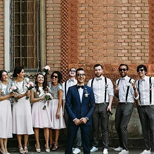 Miniatura 6 de Tirantes para hombre, tirantes ajustables con correas elásticas, construcción en la parte trasera en Y, resistente para el trabajo
