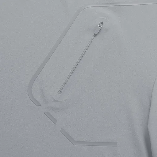 Miniatura 5 de Camisetas para hombre con bolsillo con cremallera, camiseta atlética de moda para gimnasio, fisicoculturismo, manga corta, cuello redondo liso
