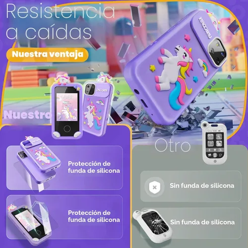 Miniatura 5 de Juguetes de teléfono inteligente para niñas, juguetes de regalo de unicornio para niñas de 3 a 9 años, regalos de cumpleaños, mini juguetes
