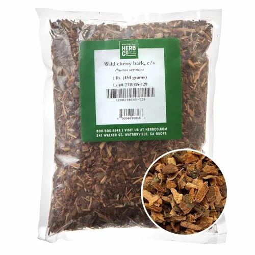Corteza de cereza silvestre cortada y tamizada, por Herb Co, Prunus Serotina, de los Estados Unidos, Kosher, para jarabe tradicional, té y tinturas,