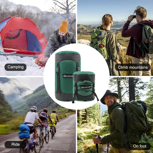 Miniatura 6 de Sacos de almacenamiento al aire libre, organizador de equipo de campamento (negro, M)