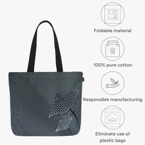 Miniatura 113 de Ecoright Bolsa de lona estética para mujer, bolsa grande con cremallera y bolsillo, bolsa de mano para mujer, para yoga, trabajo, playa