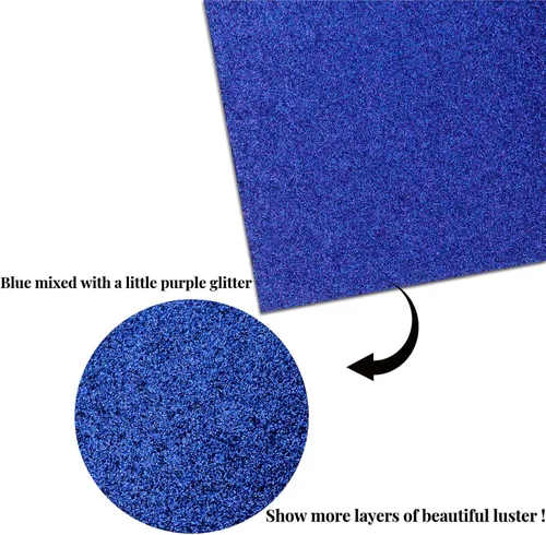 Miniatura 3 de YINUOYOUJIA 12 hojas de papel de cartulina con purpurina azul de 12 x 12 pulgadas, papel brillante de alta calidad para máquinas Cricut