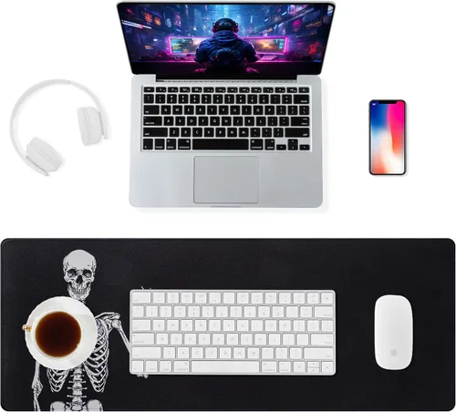 Miniatura 8 de ALOANES Alfombrilla de mouse grande para juegos con base de goma antideslizante, borde cosido, tapete de escritorio para laptop, computadora y PC