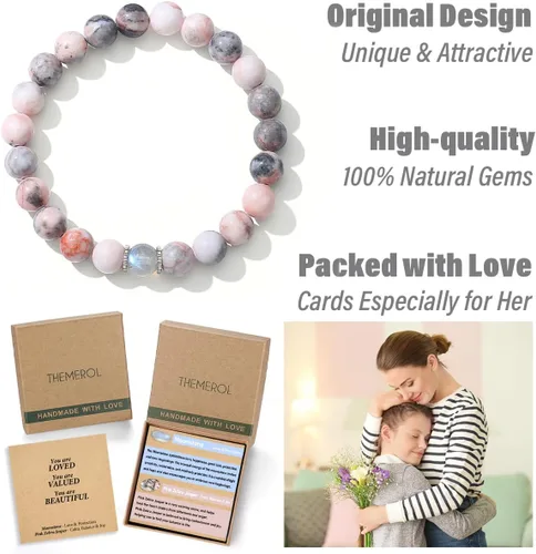 Miniatura 18 de Regalos de Navidad para niños, niñas, adolescentes, amor, aliento, pulseras de cristal natural, regalos bonitos hechos a mano