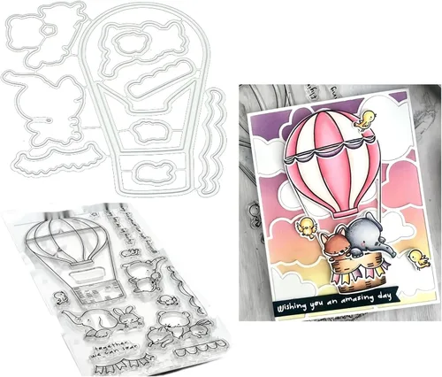 Juego de sellos y troqueles transparentes de silicona para hacer tarjetas, plantillas cortadas para manualidades, álbumes de recortes, álbum de