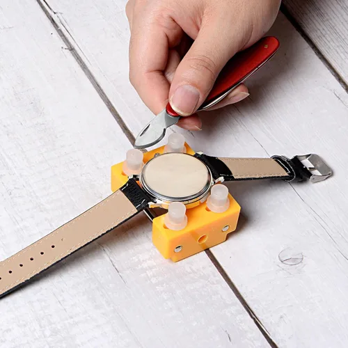Miniatura 5 de uxcell Cuchillo de extracción de caja de reloj con parte trasera de reloj herramienta de extracción de doble uso, removedor de batería de acero