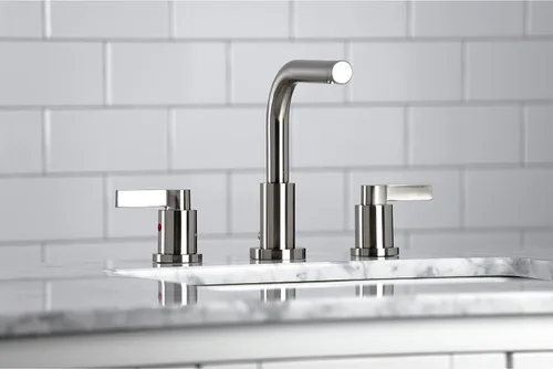 Miniatura 6 de Fauceture FSC8958NDL - Grifo de baño de 8 pulgadas con drenaje emergente, níquel cepillado