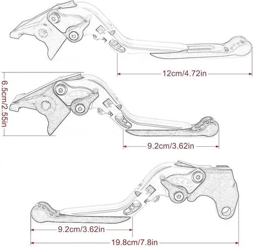 Miniatura 3 de F para Benelli Jinpeng 502 TRK502 TRK 502X 2018-2023 motocicleta CNC ajustable extensible manillar palanca de embrague de freno plegable Y