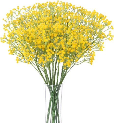 Miniatura 20 de N&T NIETING - Ramo de 10 flores artificiales de aliento de bebé, gypsophila falsa, toque real, arreglo de flores artificiales para bodas, fiestas