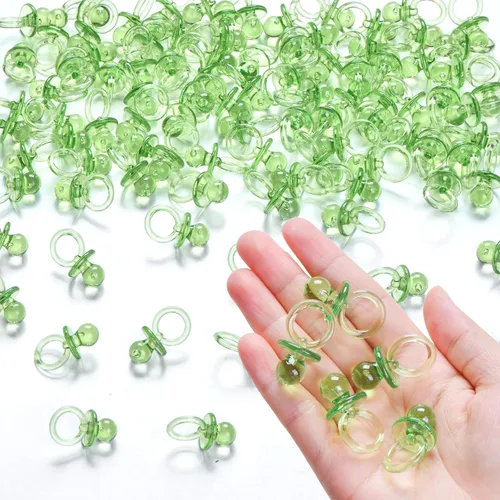 Miniatura 13 de 50 mini chupones para juegos de baby shower para niños, lindos chupetes de 1.25 pulgadas, chupete acrílico a granel para dispersión de mesa de Azul