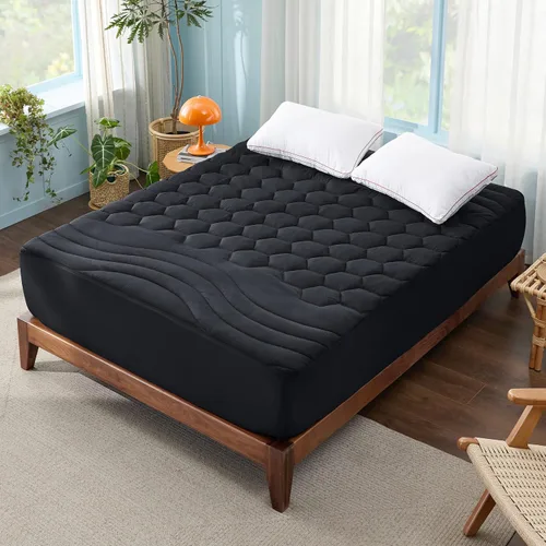 Miniatura 32 de Bedsure Protector de colchón beige individual XL – Cubrecolchón suave para dormitorio universitario, protector de cama individual extra largo