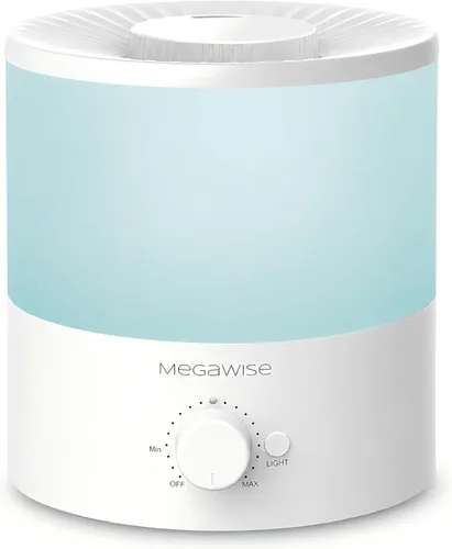 Humidificador Ultrasónico de Vapor Frío MegaWise SK7620 - Capacidad de 1.5L, Operación Silenciosa, Salida de Vapor Ajustable, Apagado Automático -