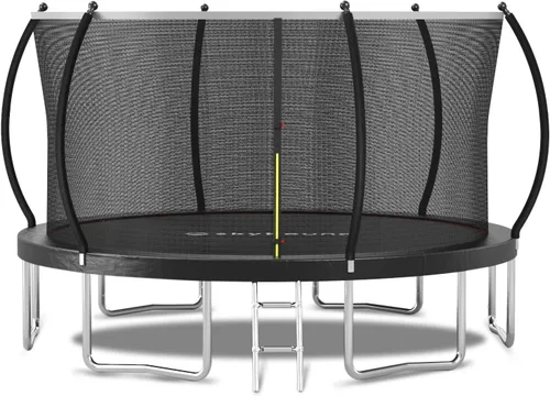 SkyBound Trampolín con red de seguridad – Trampolín grande de 10 pies, 12 pies, 14 pies, para patio trasero, al aire libre, aprobado por ASTM para