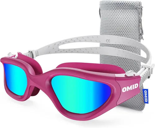 Miniatura 10 de OMID - Gafas de natación polarizadas P2, gafas antivaho para natación para hombres y mujeres adultas Marco A7-allblack Lente Plata