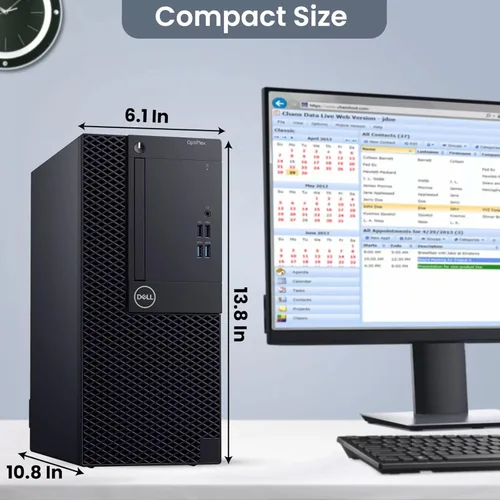 Miniatura 3 de Dell Optiplex 3060 Mini Tower - Computadora de sobremesa Intel Core i5-8500 de 3.0 GHz, 32 GB DDR4 de RAM, 512 GBSSD, teclado y mouse - WiFi