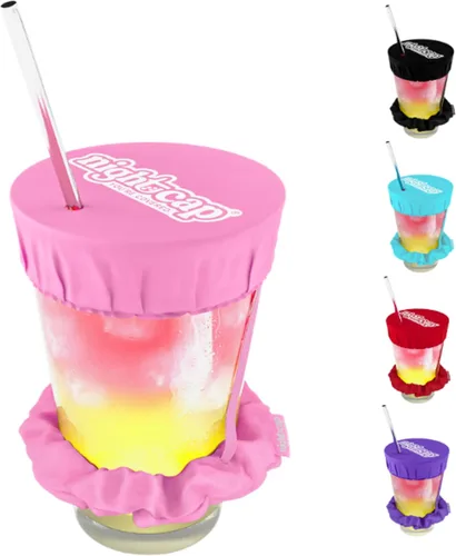Miniatura 13 de Nightcap Coletero Cubrevasos - El Coletero Reutilizable para Prevención de Adulteración de Bebidas Como se Vio en Shark Tank Negro
