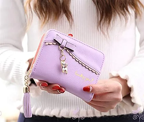 Miniatura 7 de UTO Wallet for Girls PU Leather Card Holder Organizer Women Small Cute Coin Purse Orange