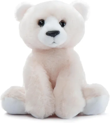The Petting Zoo Peluche de oso polar, regalos para niños, animales salvajes de la vida silvestre, oso polar de 9 pulgadas