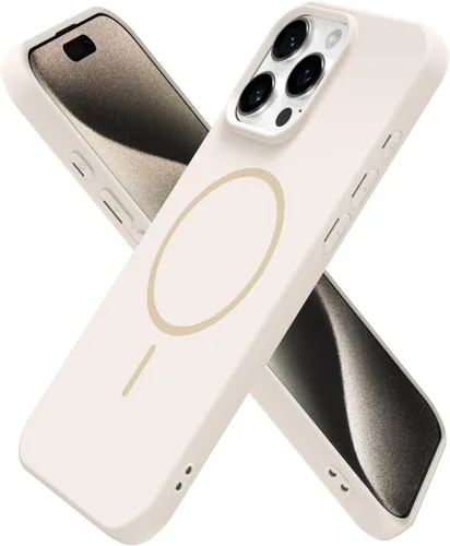 Miniatura 237 de oakxco Funda de silicona Mag Safe para iPhone 17 Pro Max, funda magnética delgada y fina compatible con carga inalámbrica MagSafe, bonita funda Negro