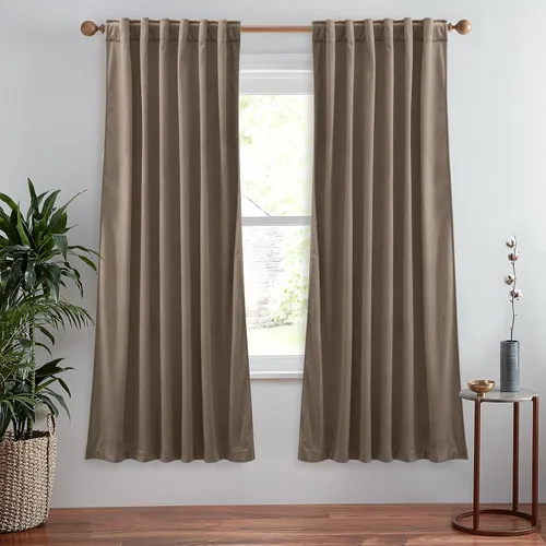 Miniatura 32 de StangH Cortinas de terciopelo súper suaves con pestaña trasera, cortinas azul marino para puerta corredera, decoración de lujo, cortinas opacas