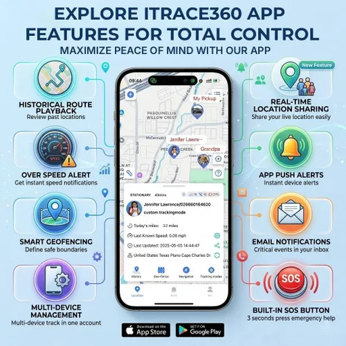 Miniatura 3 de Rastreador GPS magnético para vehículos, rastreador de coche antirrobo oculto, batería ultra larga de 8000 mAh Seguimiento en tiempo real