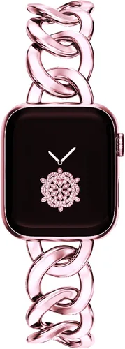 Miniatura 20 de Correas de cadena cool de 38/40/41/42/44/45/46mm para mujeres compatibles con las correas de Apple Watch Series 11/ SE3/10/9/8/7/6/5/4, pulsera