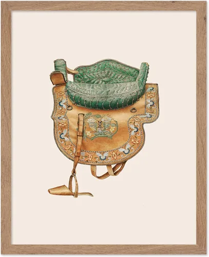 Miniatura 51 de Poster Master Póster vintage de cuero para silla de montar, estampado retro de vaquero, arte de silla de montar, diseño occidental, impresión