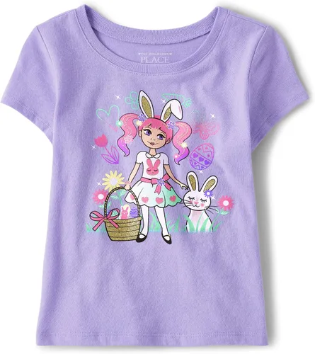 Miniatura 12 de The Children's Place Baby Girls' and Toddler All Holidays,Birthdays Short Sleeve Graphic T-Shirts