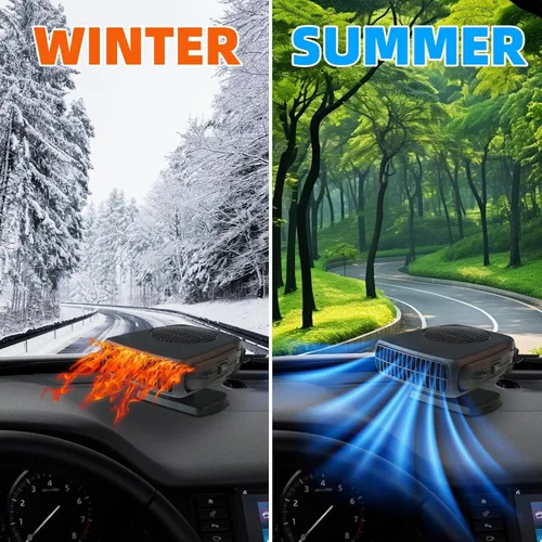 Miniatura 6 de Calentador de coche, 12V 200W potente descongelador portátil, nueva mejora 2026 de calentador y ventilador de enfriamiento 2 en 1 con rotación