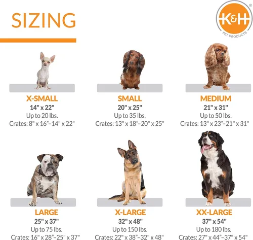 Miniatura 5 de K&H Pet Products Almohadilla Autocalentable para Jaula de Perro, Mediano Colchoneta Autocalentada para Cama de Perro y Gato, Portátil, Lavable a Gris