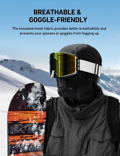 Miniatura 4 de AstroAI Balaclava Ski Mask Winter Face Cover Warmer Windproof for Skiing, Outdoor Work, Riding Motorcycle & Snowboarding