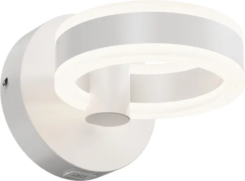 Apliques de pared LED con interruptor de encendido/apagado, accesorios de pared con cable giratorio blanco, puerto de carga USB integrado,