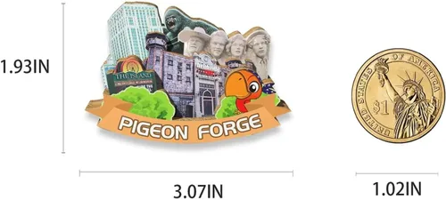 Miniatura 3 de Imán de forja de paloma de EE. UU., imán de nevera, monumentos 3D, viajes, coleccionables, recuerdos, decoración hecha a mano 2
