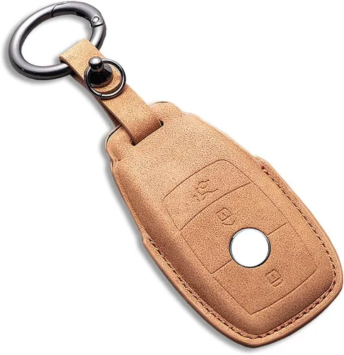 Miniatura 39 de para Mercedes-Benz Funda para llavero, Funda para llavero Mercedes C E M S CLS CLK GLK GLC G AMG Accesorios para llavero de cuero Funda protectora