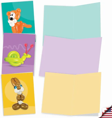 Miniatura 2 de The Best Card Company - Surtido de 20 tarjetas de notas en blanco (4 x 5.12 pulgadas) (10 diseños, 2 de cada uno) - Globo pequeño AM7045OCB-B2x10