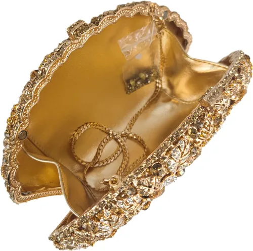 Miniatura 36 de Boutique De FGG Bolso de noche de flores de embrague de cristal de lujo para mujer, bolso de boda nupcial, bolso