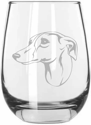 Miniatura 231 de Sakhalin Husky Dog - Copa de vino grabada personalizada de 15.25 onzas sin tallo
