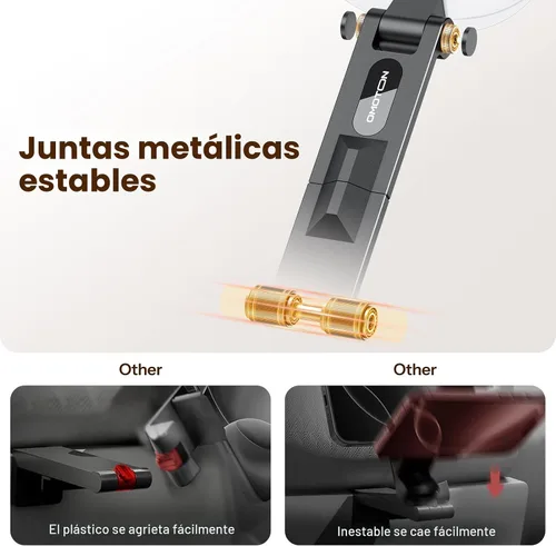 Miniatura 7 de OMOTON TP02 Trípode Giratório de 360° para MagSafe, Trípode Magnético de Aluminio Ajustable para iPhone 17/16/15/14 Pro Max Air, Soporte Plegable