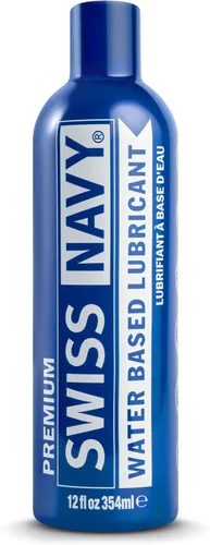 Swiss Navy Lubricante a base de agua de alta calidad, 12 onzas, gel lubricante para hombres, mujeres y parejas, seguro para juguetes, fórmula que no