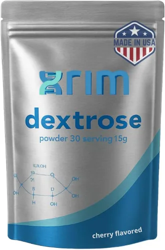 XRIM Labs Dextrosa en polvo, sabor a cereza natural, energía rápida, apoyo de recuperación y energía, bolsa a granel de 15.87 oz (30 porciones, 0.53
