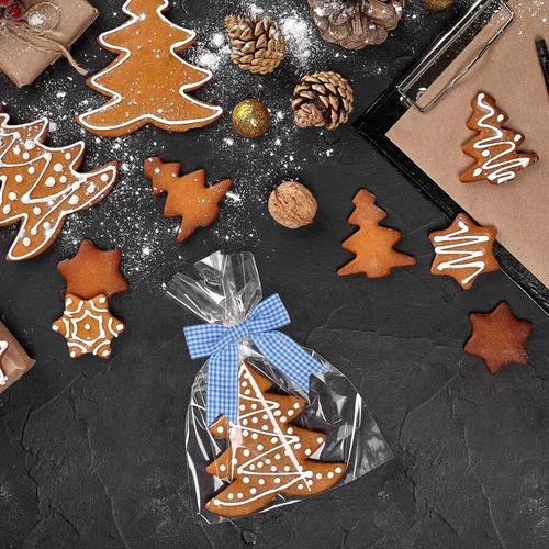 Miniatura 7 de Meseey 30 lazos de cinta de cuadros de 3.5 pulgadas con lazo torcido, lazos de lana azul y blanco, para manualidades, cesta de envoltura de regalos