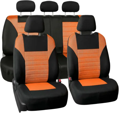 Miniatura 36 de FH Group Juego de fundas de asiento delantero de automóvil de malla de aire 3D premium, fundas de asiento compatibles con bolsa de aire, de ajuste