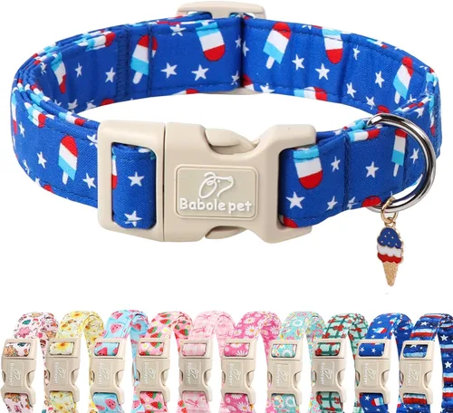 Miniatura 52 de Collar de otoño para perro, lindo collar de cachorro con hojas de otoño, ligero, cómodo, ajustable, para mascotas pequeñas, medianas y grandes