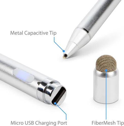 Miniatura 8 de BoxWave AccuPoint Active Stylus - Lápiz óptico compatible con Chuwi HiPad Air (paquete de 2), lápiz digital electrónico con punta ultra fina