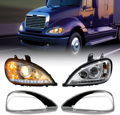 Miniatura 17 de Torque Faro delantero de repuesto para lado del conductor izquierdo para camiones semi Freightliner Columbia 1996-2017, aprobado por DOT SAE, faro