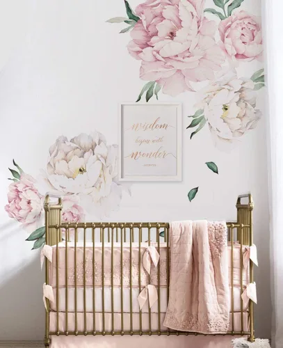 Miniatura 4 de Sticker de pared de flores peonias, de Simple Shapes Rosado(Vintage Pink)