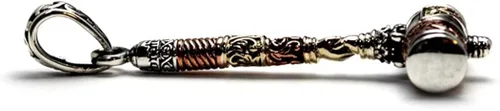 Miniatura 3 de COSUMOSU - Colgante de plata de ley 925 con martillo vikingo Thor Mjolnir