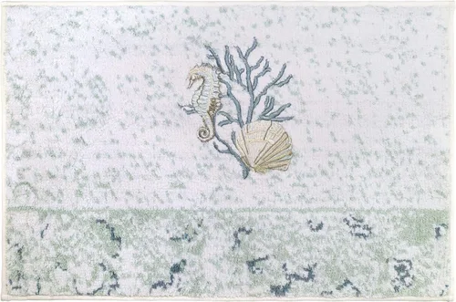 Avanti Linens - Alfombra de baño, alfombra de baño de algodón, decoración del hogar inspirada en el mar (Colección Coastal Terrazo, 20" x 30")
