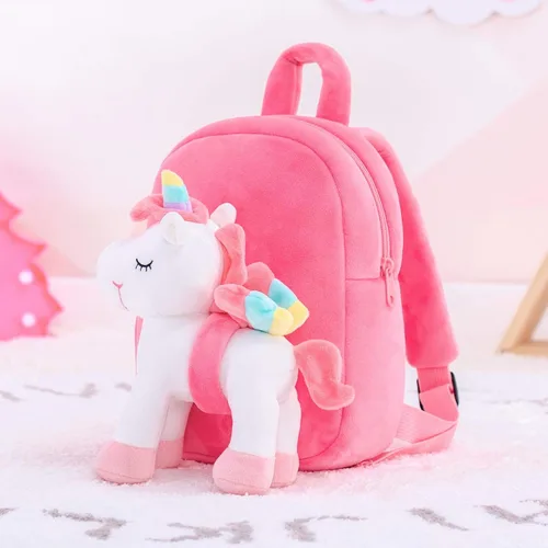 Miniatura 14 de Lazada Mochila para niños pequeños, juguetes de animales de peluche, mochila pequeña, color gris, 9.5 pulgadas